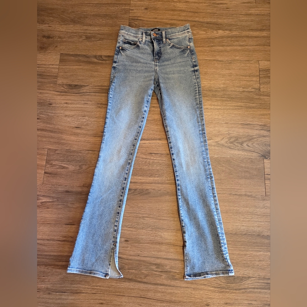 Express Light Blue Flare Jeans